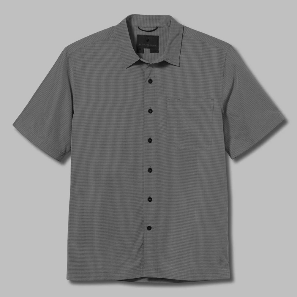Royal Robbins Gray Men's Desert Pucker Dry Short Sleeve Shirt